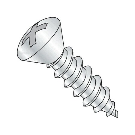 Newport Fasteners Sheet Metal Screw, #6-20 x 3/8 in, Zinc Plated Steel Oval Head Phillips Drive, 6500 PK 624734-6500
